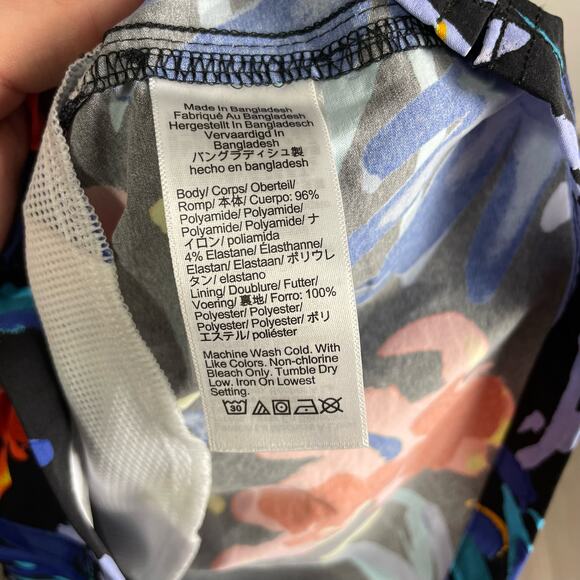 J Crew 6" Watercolor Floral Stretch ECONYL Nylon Swim Trunks US Men's M New - Picture 6 of 6
